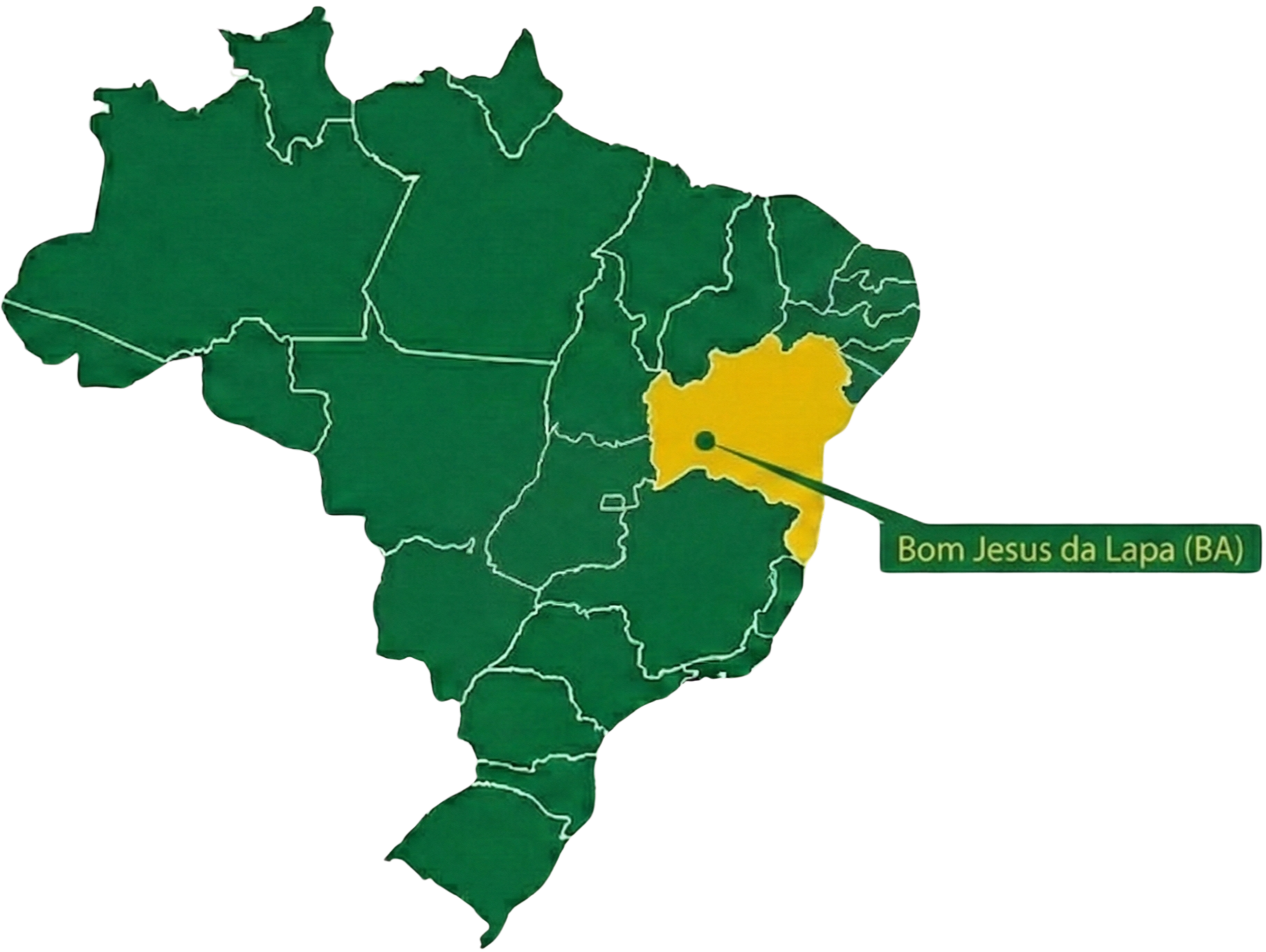 Mapa das principais regiões produtoras de banana no Brasil